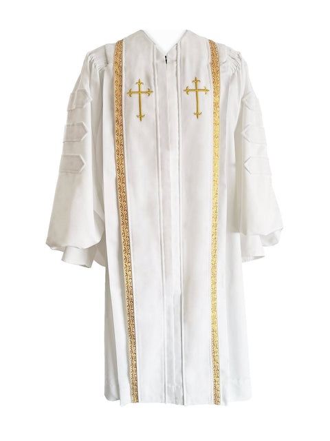 Clergy Robe Style Bal142 (White/Gold) | Clergy, Priest robes, Style