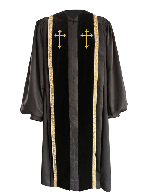 Black Bishop Clergy Robe - Churchings