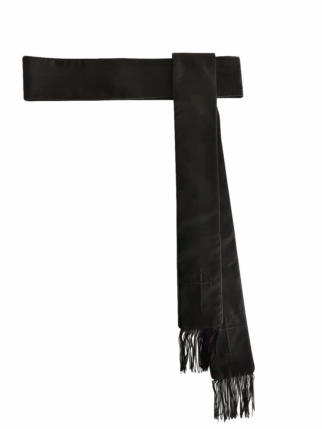 Black Clergy Band Cincture - Churchings