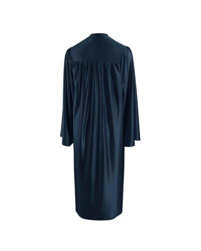 Shiny Navy Blue Choir Robe - Churchings