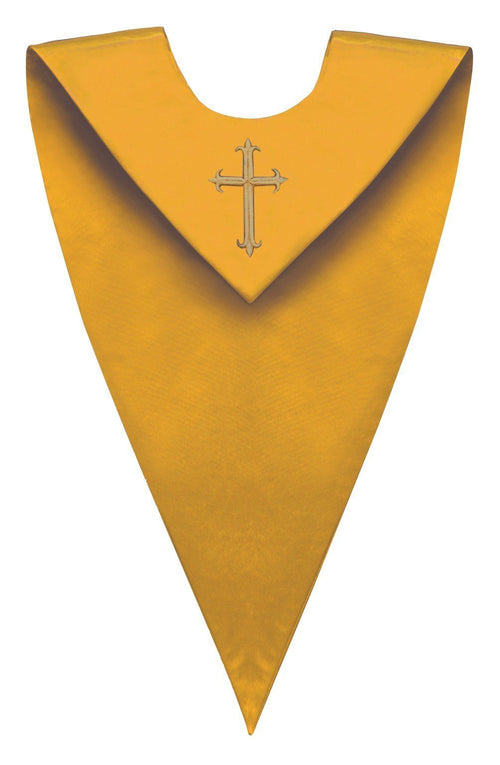 Gold V-Neck Choir Stole