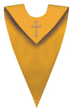 Gold V-Neck Choir Stole - Churchings
