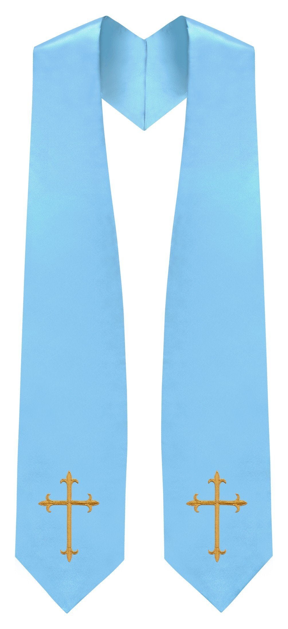 Light Blue Traditional Choir Stole - Churchings