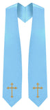 Light Blue Traditional Choir Stole - Churchings