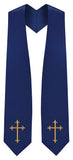 Navy Blue Traditional Choir Stole - Churchings