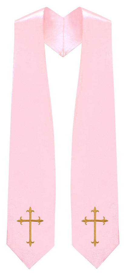 Pink Traditional Choir Stole - Churchings