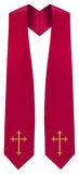 Red Traditional Choir Stole - Churchings