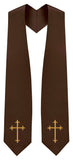 Brown Traditional Choir Stole - Churchings