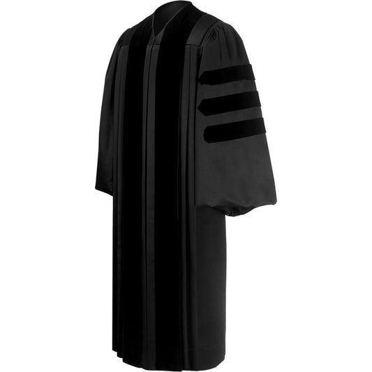 Deluxe Black Pulpit Robe - Churchings