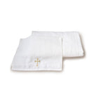 Small Baptism Towel With Cross - Churchings
