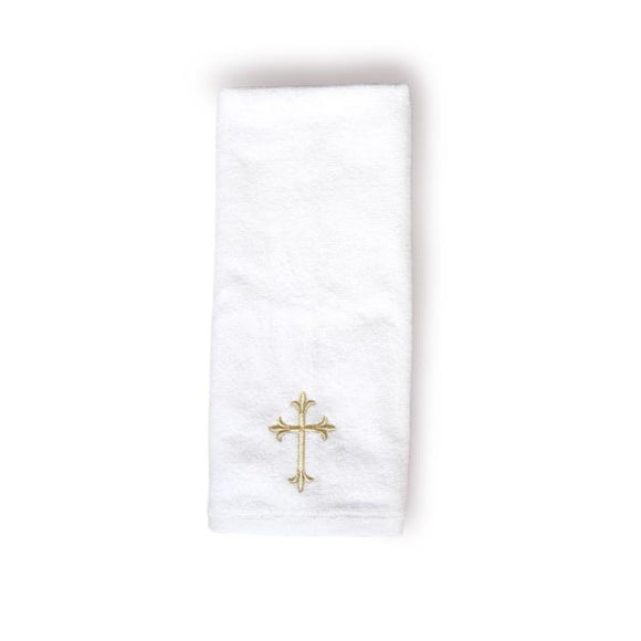 Small Baptism Towel With Cross - Churchings