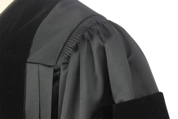 Deluxe Black Clergy Robe - Churchings