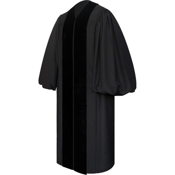 Front Velvet Geneva Clergy Robe - Clergy, Pastor & Minister Robes - Churchings