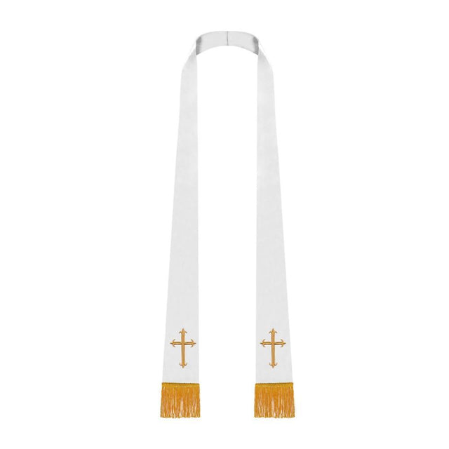 White Satin Pulpit Stole - Churchings